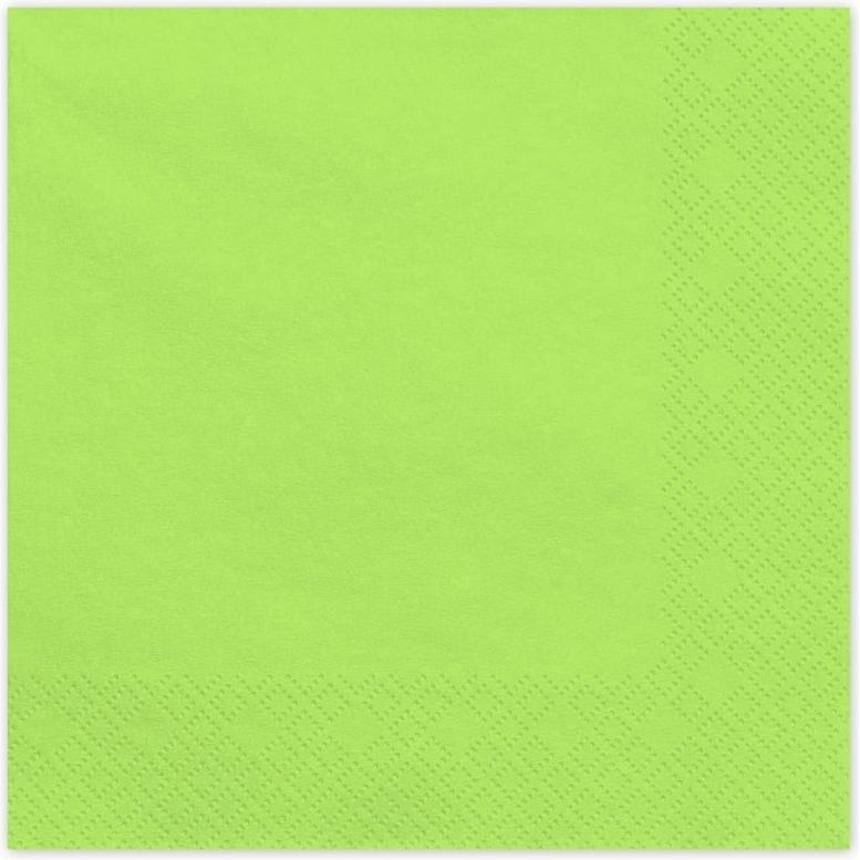 Partydeco, Tovaglioli, Serviettes de table - Vert clair (20pcs) (20x)