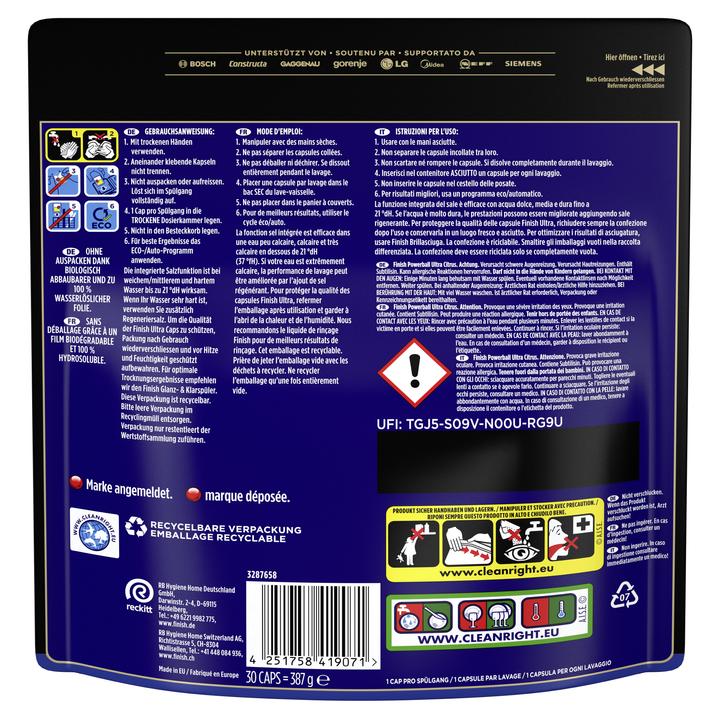 Produktbild Finish Ultra (Tabs, 30 Waschgänge)