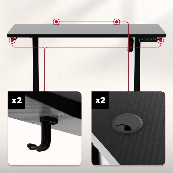 Produktbild Huzaro Biurko Gamingowe Hero 8.1 Black