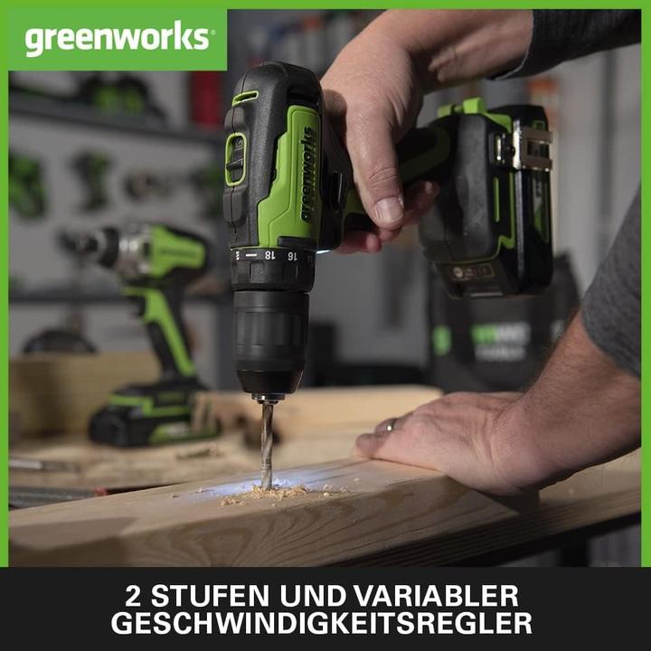 Produktbild Greenworks GD24DD60 cordless screwdriver / drill