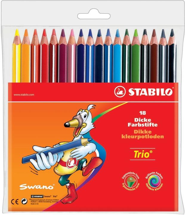 Produktbild STABILO Trio (Mehrfarbig, 18 x)