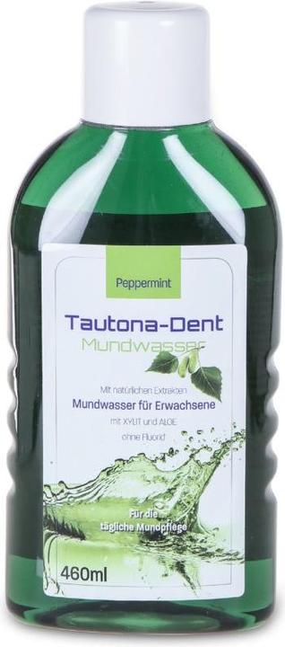 Tautona Bain de bouche Menthe poivrée avec xylitol + aloès (460 ml, Bains de bouche)