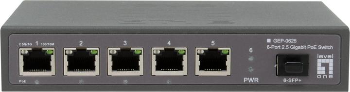 Actual product image LevelOne Switch 6x GE GEP-0625 2.5GbE 57W 8xPoE+ sw (6 ports)