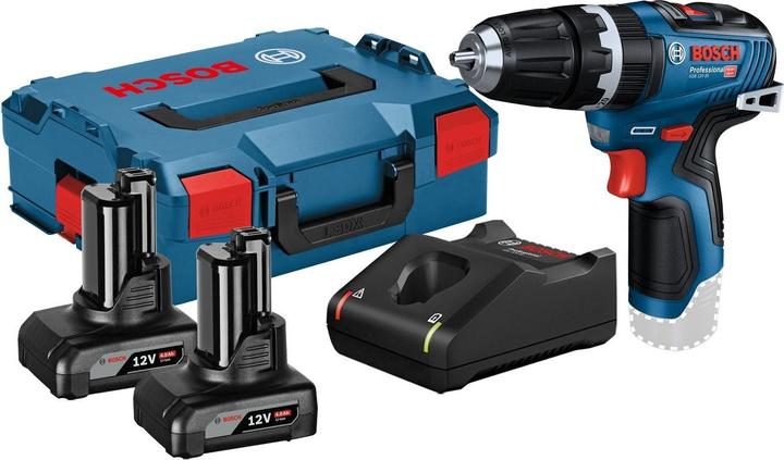 Actual product image Bosch Hausgeräte Bosch Akku-Schlagbohrmaschine GSB 12V-35 / 2x 4,0 Ah Akku + Ladegerät in L (Rechargeable battery operated)