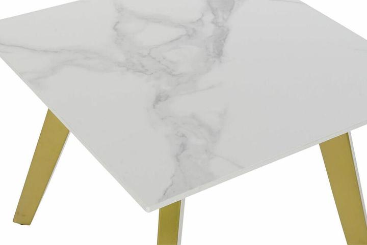 Actual product image DKD Home Decor Console White Golden Metal Ceramic 60 x 60 x 48 cm (60 x 60 x 48 cm)
