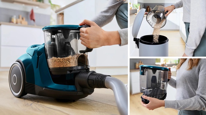 Actual product image Bosch Hausgeräte Series 6, Bagless Vacuum Cleaner, ProFamily, Blue, BGC41XFMLY