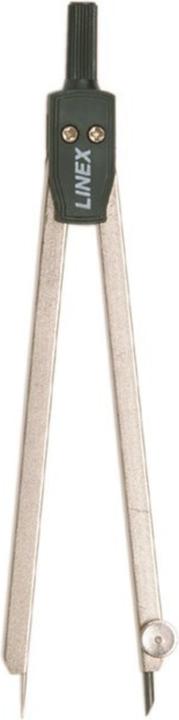 Linex Compas d'école en métal 14 cm avec mines de rechange gris argenté