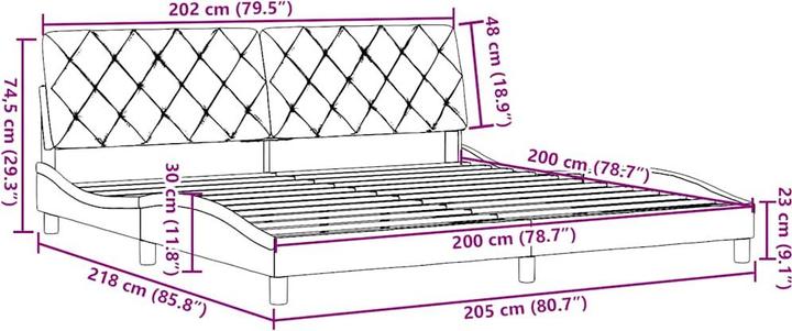 Image du produit vidaXL Bettgestell (200 x 200 cm)