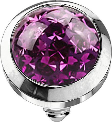 Produktbild Star Piercing Dermal Anchor Kristall Kuppel violett Epoxy Schutzschicht (ohne Messing, Chirurgenstahl 316L)