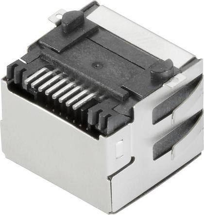 Actual product image Weidmüller 2562940000 - PCB Connectors - Stainless steel - Stainless steel - Cat5e - U/UTP (UTP) - Gold