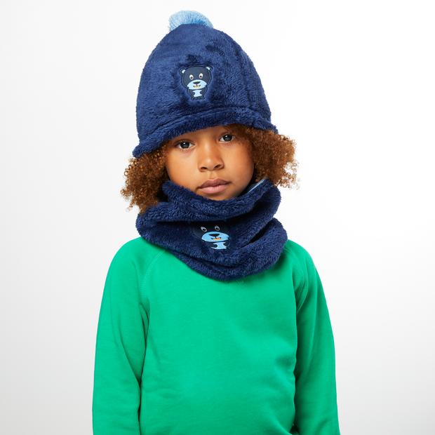 Actual product image Affenzahn Beanie Bear Recycled Fleece navy