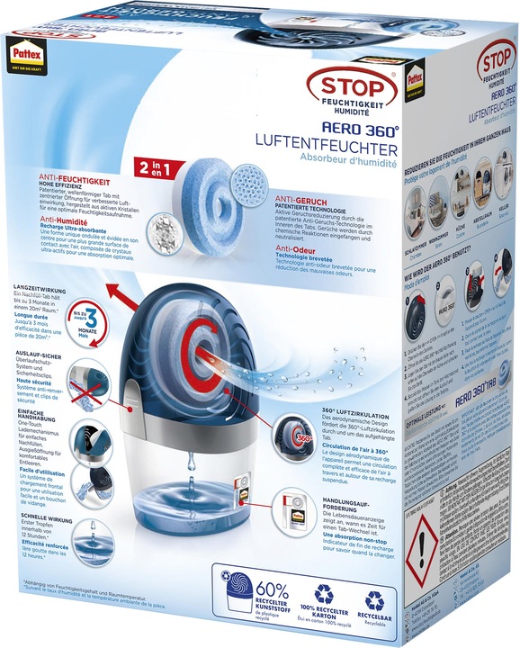 Produktbild Pattex Stop Feuchtigkeit AERO 360° inkl. Tab (20 m²)