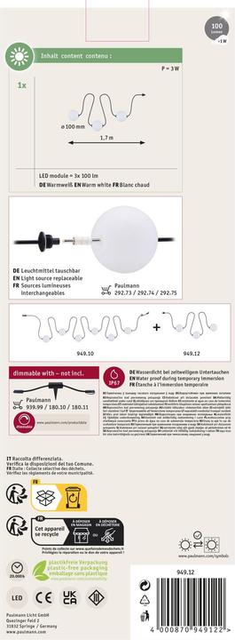 Produktbild Paulmann Outdoor Plug & Shine Lichterkette Naima (0.10 m)