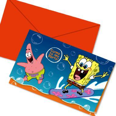 Produktbild JT Lizenzen Spongebob Einladungskarten