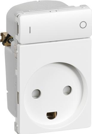 Produktbild LK FUGA® Stikkontakt 13A, 1,5 modul, IHC Wireless 230V AC, hvid.