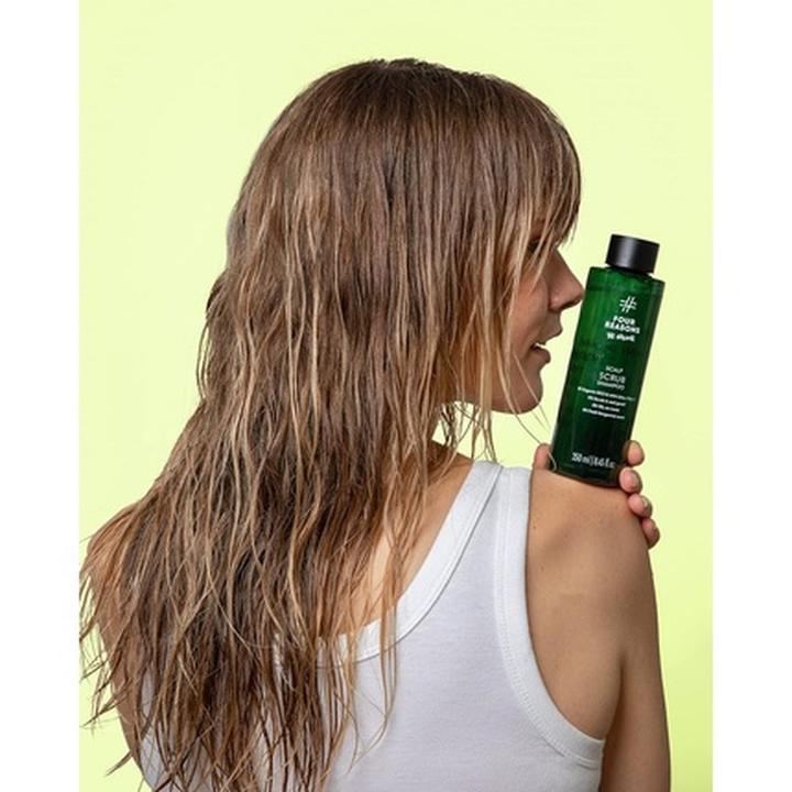 Actual product image Four Reasons Original Scalp Refreshing Tea Tree Oil Shampoo Anti-Itch for Flaky Oily Scalp and Dandr (100 ml, Liquid shampoo)