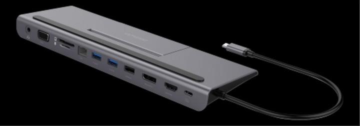 Actual product image Deltaco USB-C docking station VGA/DP/H (USB-C, 11 Ports)