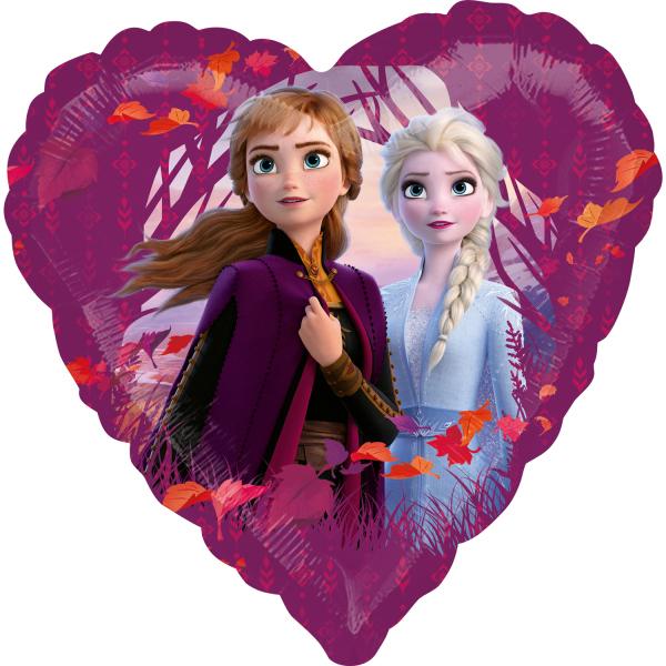 Produktbild Anagram Standard Frozen 2 Folienballon Herz verpackt 43 cm