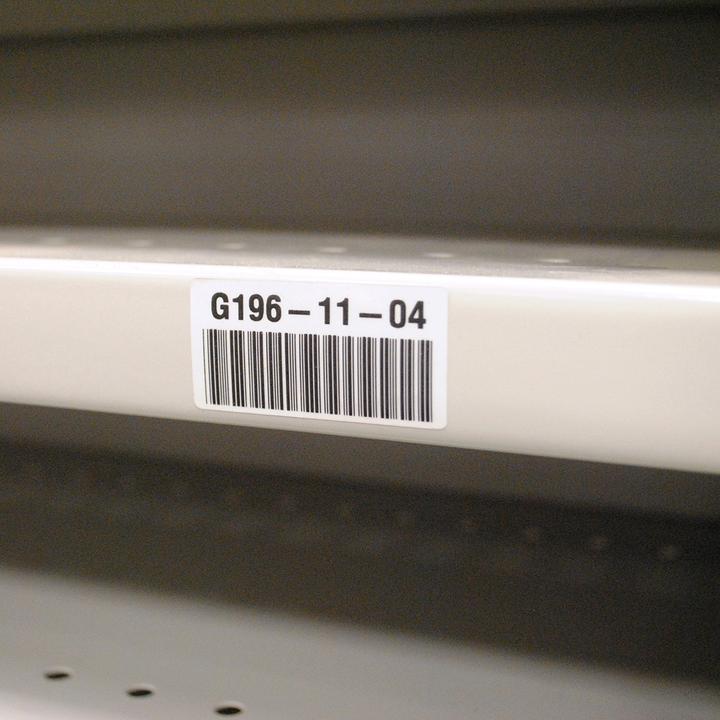 Produktbild Brady M4-60-483, Polyester, Schwarz auf weiss, glänzend, 25.40 x 50.80 mm, extra stark klebend (140 (2.54 cm)