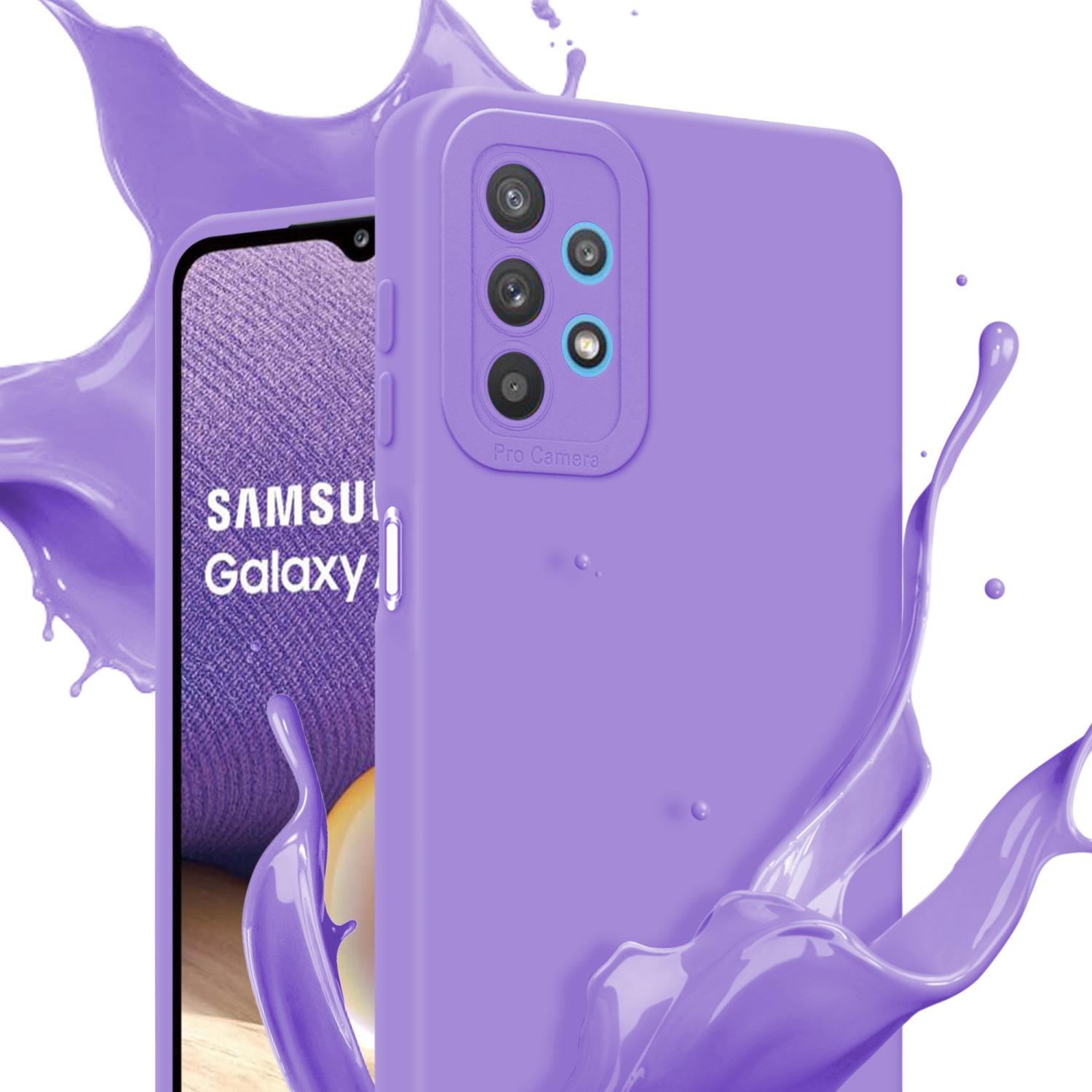 Thumbnail - Cadorabo Hülle für Samsung Galaxy A32 5G im TPU Fluid LM162 Style (Samsung Galaxy A32 5G), Smartphone Hülle, Violett