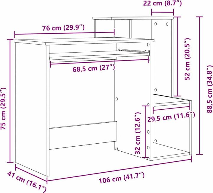 Immagine prodotto VidaXL Tavolo da computer