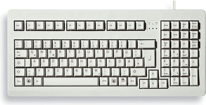 Actual product image CHERRY G80-1800, 19" Small Keyboard, Grey (US, Cable)