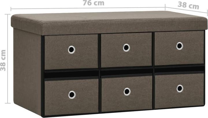 Actual product image vidaXL Bench with storage space (76 cm)