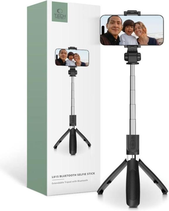 Actual product image Tech-Protect L01s Wireless Selfie Stick Tripod Black