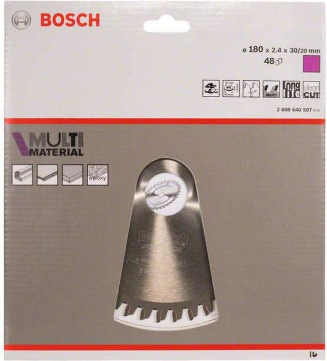 Produktbild Bosch Professional Zubehör PRO Multi Material Kreissägeblatt, 180 x 2,4 x 30 mm