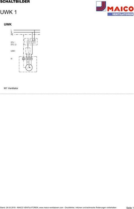 Produktbild Maico MAI UWK 1 Wendeschalter alpinweiss 80x150x10mm 230V IMax 1A