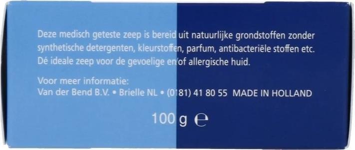 Actual product image Van Der Bend Soap 100g (Curd soap)