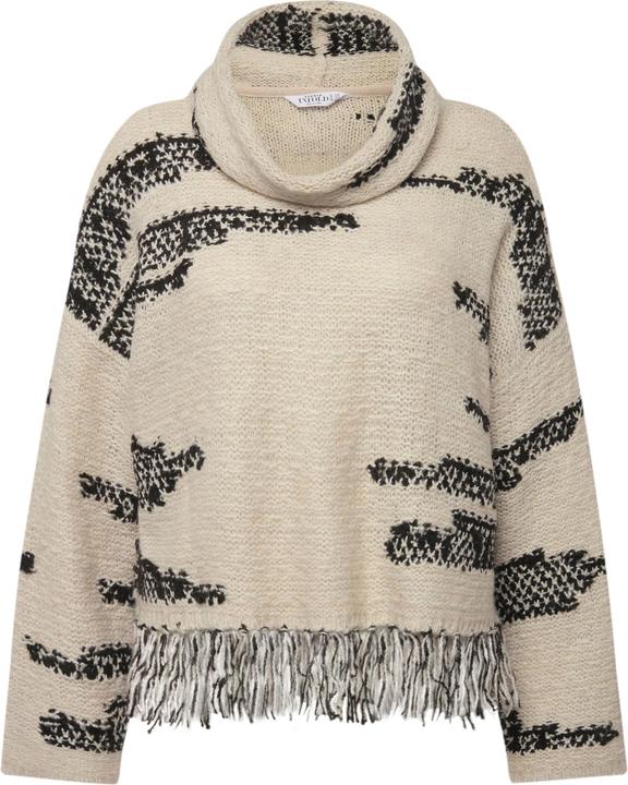 Produktbild Studio Untold Rollkragen-Pullover, oversized, Jacquard-Strick, Fransensaum (46, 48)
