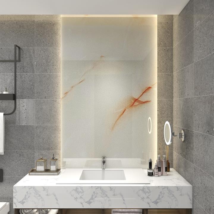 Actual product image Neu.Haus Shower splashback set Bladel set of 12 120 x 60 cm Jade Marble (120 cm, 60 cm, 120 cm)