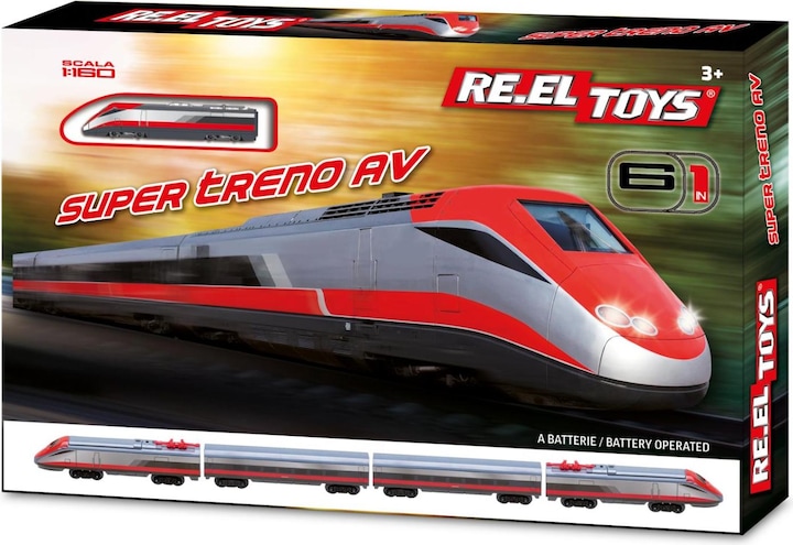 Re.Eltoys SUPER TRENO AV: set di treni B/O - 6 diversi layout di binari