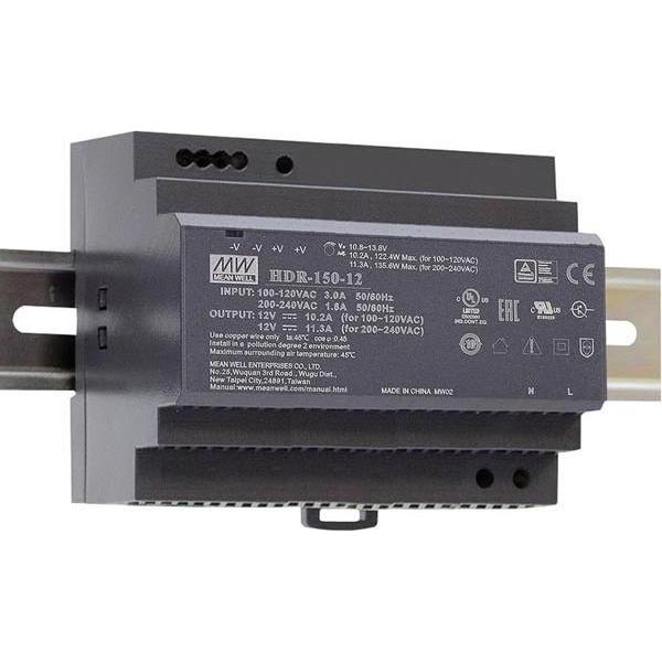 MeanWell Netzteil - 1 Ausgang - Hutschienenmontage - 150 W - 12 V - Für Anwendung Im Industriebereich (150 W), PC Netzte...