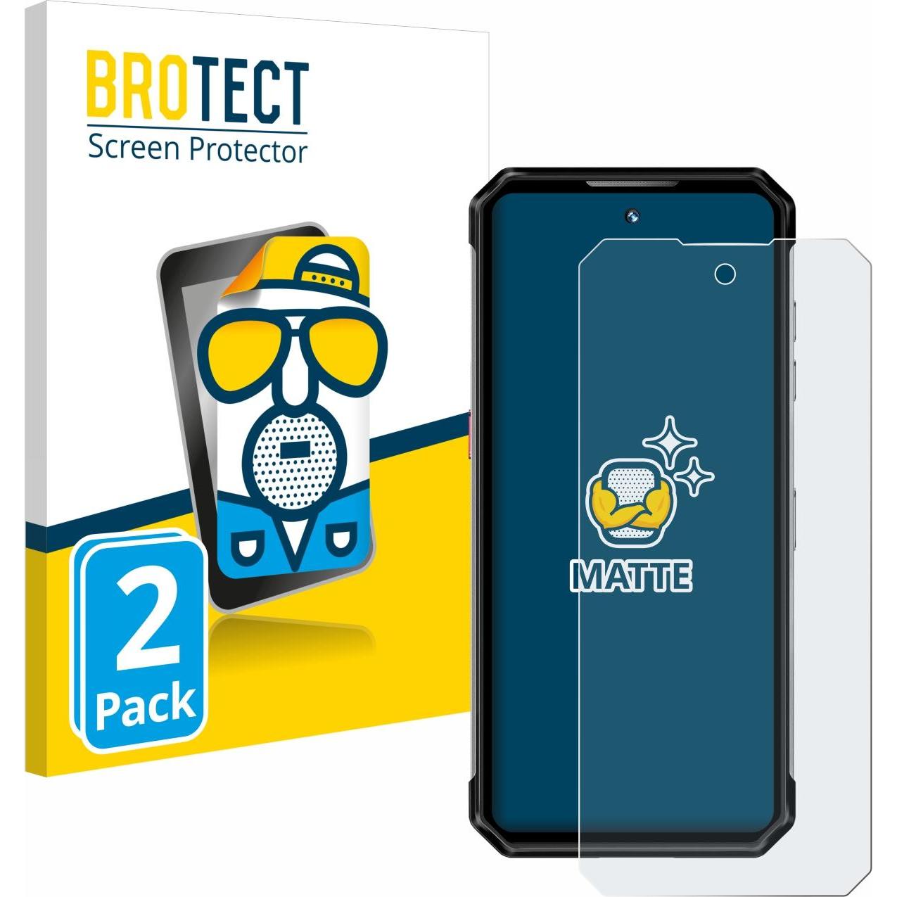 BROTECT Pellicola protettiva antiriflesso opaca (2 pz., Oukitel WP21 Ultra), Pellicola protettiva smartphone, Grigio