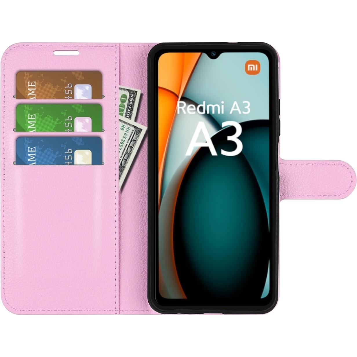 Thumbnail - Screenguard Xiaomi Redmi A3 Leather Guard Lederhülle (Xiaomi Redmi A3), Smartphone Hülle, Rosa