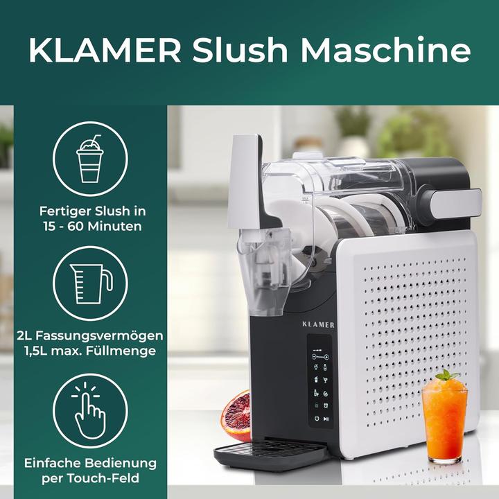 Image du produit KLAMER Slush Maschine, mit 5 voreingestellten Programmen: Slushie, Cocktail, Milchshake, Frappé…