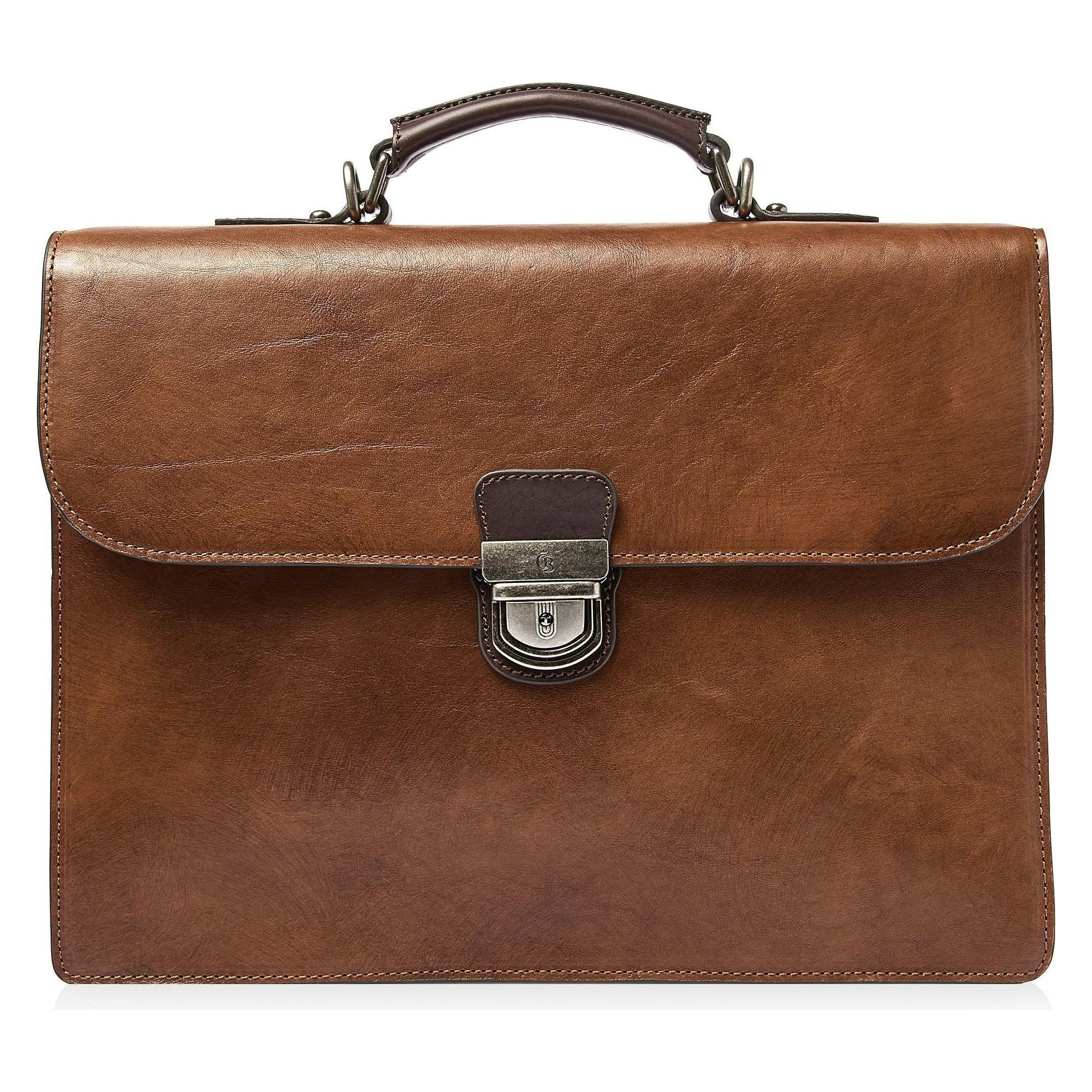 Castelijn & Beerens Rien Aktentasche Rfid Leder 39, 5 Cm Laptopfach (17.30"), Notebooktasche, Braun
