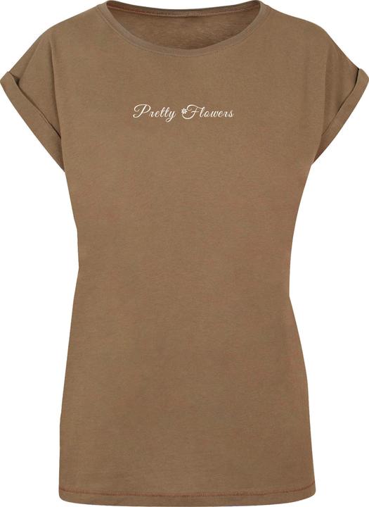Produktbild Merchcode Ladies Pretty Flowers - Extended Shoulder Tee - 116879 (M)
