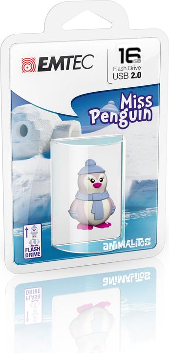 Image du produit Emtec M336 Lady Penguin (16 Go, USB-A)