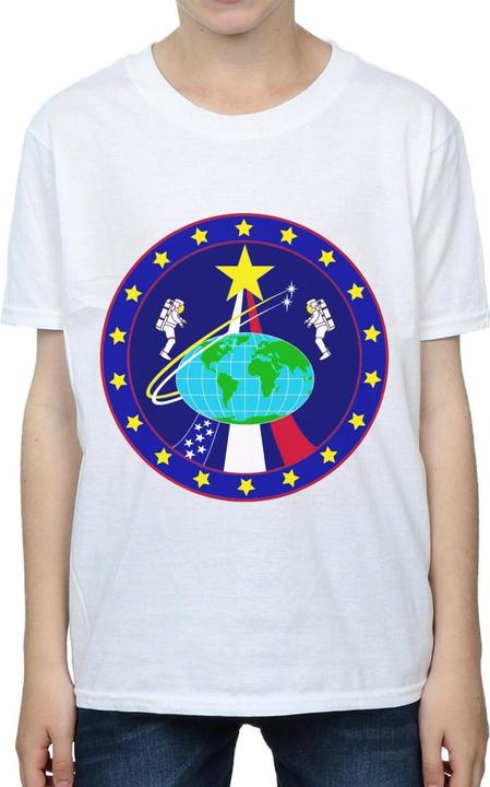 Actual product image Nasa Boys Classic Globe Astronauts T-Shirt (116)