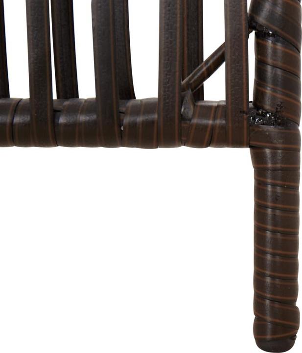 Actual product image vidaXL Screen 4-piece brown poly rattan,Colour: Brown,Material: Poly