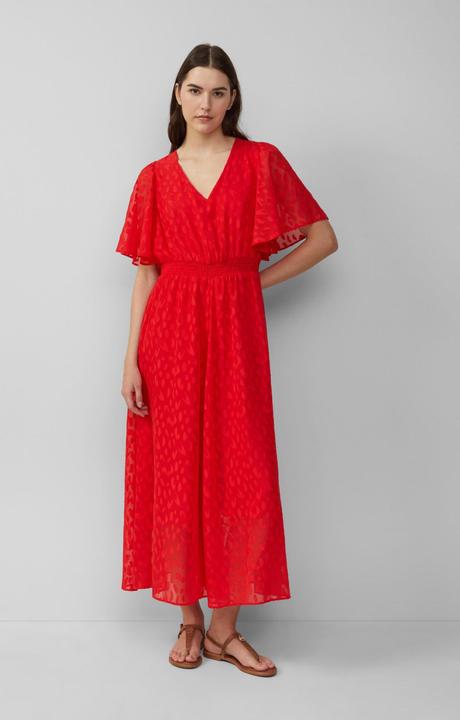 Produktbild S.Oliver Kleid Festliches Maxikleid aus Struktur-Chiffon mit gesmokter Taille (38)