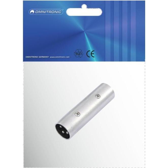 Thumbnail - Omnitronic Adapter XLR(M)/XLR(M), Audio Adapter, Silber