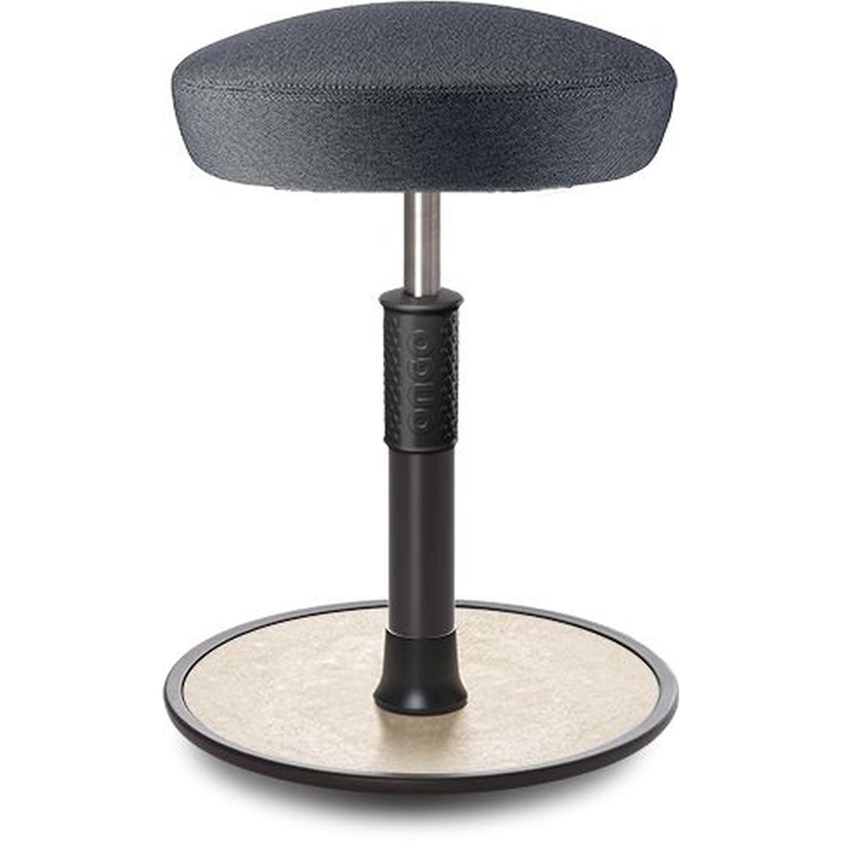 Ongo, Bürostuhl, Sitz- Stehhocker Free Regular Hutsitz Camira Rivet Anthrazit schwarz /creme
