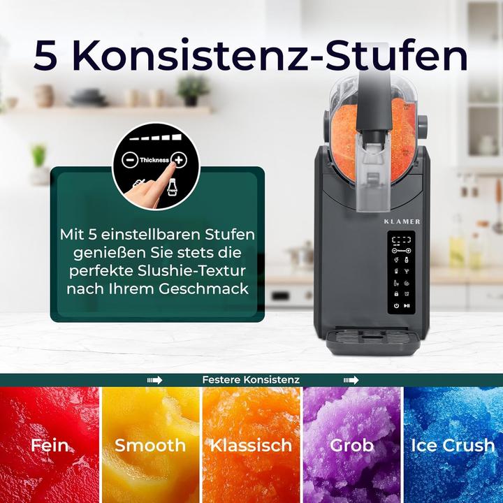 Image du produit KLAMER Slush Maschine, mit 5 voreingestellten Programmen: Slushie, Cocktail, Milchshake, Frappé…