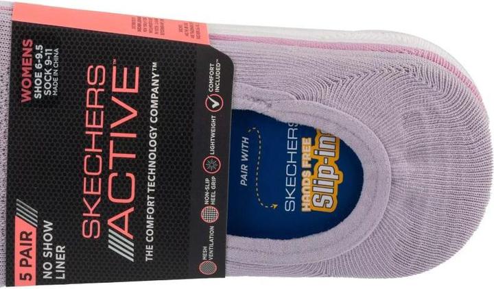 Actual product image Skechers 5-pack of microfibre inner socks, purple (5-pack, 36 - 40)