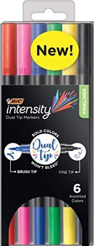 Actual product image Bic Intensity felt tip pen with colon (6x)