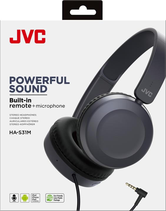 Image du produit JVC HA-S31M-A (supra-auriculaire, OUI, couleur bleue) (ANC, Filaire)